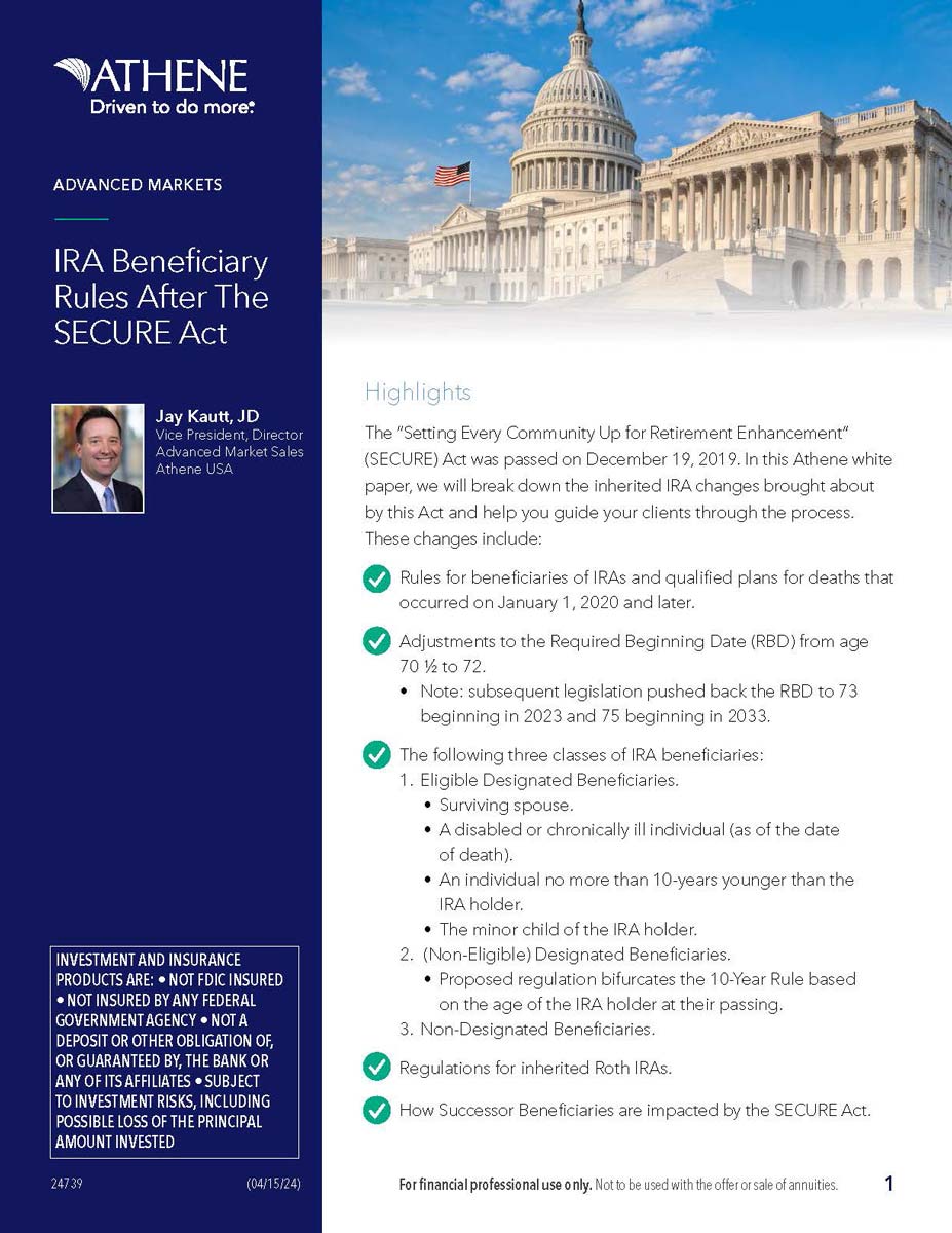 IRA beneficiary rules after the SECURE Act whitepaper
